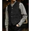 Gilet da uomo in velluto a coste monopetto con scollo a V Gilet da cerimonia formale per le donne Abito da uomo smoking blu royal Uomo elegante Wang 240119