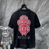2023mens Classic t Shirt Heart Fashion Ch High Quality Brand Letter Sanskrit Cross Pattern Sweater T-shirts Designers Chromes Pullover Tops Cotton Tshirts 1ufi7