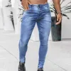 Jean homme slim Stretch Denim pantalon homme minceur bouton taille basse solide pantalon poches latérales homme Ropa Hombre