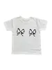 Женские футболки, женские футболки с бантом Y2K, детские футболки с короткими рукавами и принтом ленты, укороченный топ с круглым вырезом, приталенная милая футболка с изображением феи