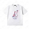 デザイナーシャツメンズTシャツストリートカジュアルTシャツLVITYメンズポロシャツルースシャツメンメンズサマーラグジュアリーTシャツプリントトップスティーショートスリーブTシャツTシャツYai5170