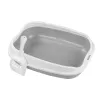 Boîtes Bac à litière pour chat Litière pour chat semi-ferméeAntiSplash Boîte à excréments de chaton Plateau de sable ouvert Toilette pour chat Fournitures pour chat Accessoires pour animaux de compagnie pour chat