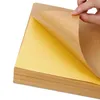 50st Self Lime A4 Kraft Paper Printing Copy Etikett Bokmärke Klistermärke Full Sheet For Books Inkjet Printer High Quality 240119