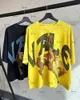 Y2K High Street Trendy Tops Hunter Print American Oversizeum T-Shirt Men Menda marki moda swobodna retro pullover krótkie rękawy 240123