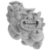 Decorazioni da giardino Imitazione del cucciolo di leone Mini figurine Piccola statua cinese Statue Ornamento Forma Desktop Decor Modelli di decorazione in miniatura