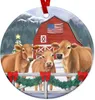 Decorazioni natalizie Ornamenti modello mucca Highland Regali per donne - Compleanno Famiglia Mamma Papà Amici Agriturismo