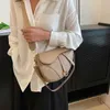 Cross Body High Handbag for Women 2024 New Sling One Shoulder Crossbody Saddle Bag Trendy and Simple Popular on the Internet Women's Bags Ddabd