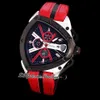 2021 NYT TONINO SPORT BIL Cattle Swiss Quartz Chronograph Mens Titta på två ton PVD Black Dial Dynamic Sports Red Leather Puretime 256Z