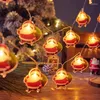 Strängar 1,5 m juldekorationer Santa Claus Snowman LED Light String Garland Tree Ornaments for Home Decor Xmas Navidad 2024 Year