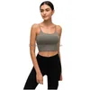 Yoga Outfit L-83A Cor Sólida Mulheres Yoga Sutiã Slim Fit Esportes Fitness Colete Y Roupa Interior Com Almofadas De Peito Removíveis Soft Brassiere Suor W Dhvdh