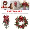 Decorative Flowers Christmas Swag Wreath Pendants Simulation Atmosphere Garland For Fireplace Stairway Decor