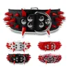 Dog Collars & Leashes Dog Collars Leashes 2 Wide Sharp Spiked Studded Leather Bldog Big Collar Adjustable For Medium Large Dogs Boxer Dheqf