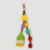 Porte-clés coloré boule de cheveux pompon porte-clés en peluche pompon pendentif porte-clés accessoires femmes sac suspendus ornements décorations