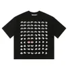 Hatalar Göz Basılı Yaz Baskısı Yaz High Street Erkekler ve Kadınlar Gevşek Kısa Kollu Tişört Trendi Unisex Pamuk Üstleri Erkekler Vintage T-Shirts Yaz Gevşek Tee Rock Smlxl