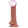 Dildo's Dongs Paddestoelkop Dubbellaags Vloeibare Siliconen Eivrije Kleine Penis Vrouwelijke Masturbator Stok Volwassen Producten