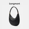 Mode Songmont Crescent Luna Designer Tas Strap Dames Mens Luxurys Handtas Crossboys Half Moon Tassen Takken Verwijderbare schouder Sling Satchel Calfskin Bag 356645