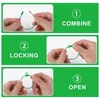 Keychains 120Pcs Wire Key Rings Cable Chain Loop With Screw Lock 6 Inch For Outdoor Hiking (12 Colors)