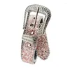 Belts Adult Full Sequins Waist Belt Street Culture Enthusiasts Fashion Rock Fans Buckle