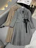 women lady fashion luxury pr tweed trench coats high end formal outwear grace 0338