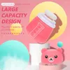 Makeup Sponges 2pcs Cartoon Bear Talcum Powder Box Baby Puff Fluffy Body Case