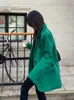 Women's Suits UNXX Women Formal Blazer Ladies Female Green Plaid Long Sleeve Single Breasted Work Wear Jacket Coat For Autumn Winter Coats