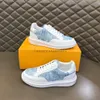 Luxemburg Sneakers Mens Rivoli Casual Shoes Luxury Designer Floral Prossed Mönster Real Leather Trainer Flower Motivs Trainers 1.23 A2