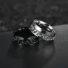 Nieuwe mode vinger fidget spinner roestvrijstalen ketting draaibare ring mannen klassieke rome digitale power sense gift