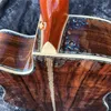 41 Violão acústico tipo D de madeira Koa Abalone Tree of Life com escala de ébano