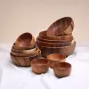 Planters Food Containers Acacia Woodensoup Bowl Fruit Wooden Household Kitchen Bowl Cutlery Basin Fruit Bowl Salad Bowl Storage Woodbowl