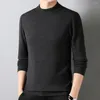 Männer Pullover Männer Winter Halb Hoher Kragen Warme Mock Neck Langarm Strickwaren Pullover Sweatshirts Einfarbig Pullover Casual