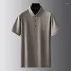 Polos masculinos 7xl 8xl 6xl 2024 verão inglaterra estilo polo camisas de manga curta lapela casual masculino camisetas oversized solto roupas masculinas