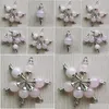 Charms Roze Rozenkwarts Wichelroedelopen Pendum Circar Cone Charms Teardrop Kristallen Hangers Voor Ketting Accessoires Sieraden Maken Drop Deliv Dh3F0