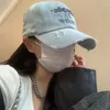 볼 캡 2024 American Ripped Women Baseball 모자 야외 레저 소프트 탑 씻은면 조절 가능한 스포츠 힙합 캡을위한 gorras