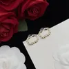 2024 HOT SPRZEDAŻ MARKA SPRIBA Kobiety luksusowy projekt Crystal 18k złota metalowa litera c kolczyki Dziewczęce miłośnicy biżuterii prezenty hurtowe