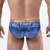 Unterhosen Herren Sexy Unterwäsche Bikinis 3D-Druck Jeans Shorts Trunks Slips Tanga