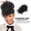 Alileader Synthetic Curly Bangs Kinky Curly Hair Bangs Short Clip On Hair Extentions Adjustable Fringe Hair Piece For Women 240118