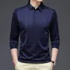 2023 Mannen Polo Shirt Business Herfst T-shirt Lange Mouw Toevallige Mannelijke Polo Shirt Fit Slim Koreaanse Kleding Knop Shirts 240119