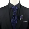 Mens Premium Paisley Gravata Broche Conjunto Vermelho Preto Azul Ajustável Pescoço Luxo Clássico Terno Smoking Noivo Acessórios De Casamento 240122