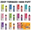 eu magazijn zooy Tornado 16000 trekjes wegwerp vape pen e sigaret 16k trekjes 650 mah oplaadbare voorgevulde vaporizer pod vaper olie-spoel gescheiden