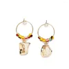 Dangle Earrings 2Pair Simulated Pearl Statement Big Small Hoop For Women Exaggerate Circle Personality Nightclub Jewelry