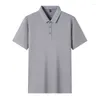 Polos pour hommes Polos Hommes Mulberry Soie Coton Été Mode Simple Revers Solide Mucolor Lti-Couleur Manches Courtes Tops Tees Vêtements