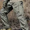 Pantalon cargo tactique hommes multi-poches pantalon militaire résistant à l'usure entraînement en plein air randonnée pêche pantalon décontracté ample mâle 240126