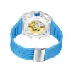Kits horloges Men Onola luxe mode plastic transparante holte volledig automatisch mechanisch horloge voor mannen waterdichte klok