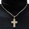 Vermeil 925 Sterling Silber Halskette Hip Hop Edlen Schmuck Iced Out Vvs Moissanit Diamant Clustered Kreuz Anhänger Halskette Männer