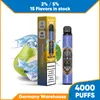 Penna Vape usa e getta di vendita calda UE 4000 sbuffi Sigaretta elettronica preriempita 6ml Eliquid 2% 5% Nic Mesh Coil Vapor Pod Dispositivo 15 Diversi gusti di frutta 4k Puff Bar