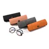 Durable leather handmade box high-grade anti-pressure color-changing PU leather sunglasses upholstered glasses case