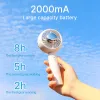 Fans Electric Usb Mini Fan Wireless Portable Handheld Air Conditioner 2000mAh Rechargeable Small Handy Semiconductor Ice Cooling Fan