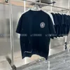 22SS Tasarımcı Mektup Baskı Tişörtleri Tee Sweatshirt Moda Yüksek Sokak Kısa Kollu Yaz Sıradan Tişört Nefes Alabilir Erkekler Kadın Mürettebat Boyun Tees Elbiseleri Wome P-040