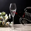 Creative 3D Clear Diamond Glass Build-In Red White Wine Glasses Cup Champagne Flute Goblets Hushålls Härlig gåva