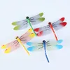 PVC simulated dragonfly insertion rod magnetic refrigerator with pin and curtain decoration creative home garden 14CM simulation dragonfly P249